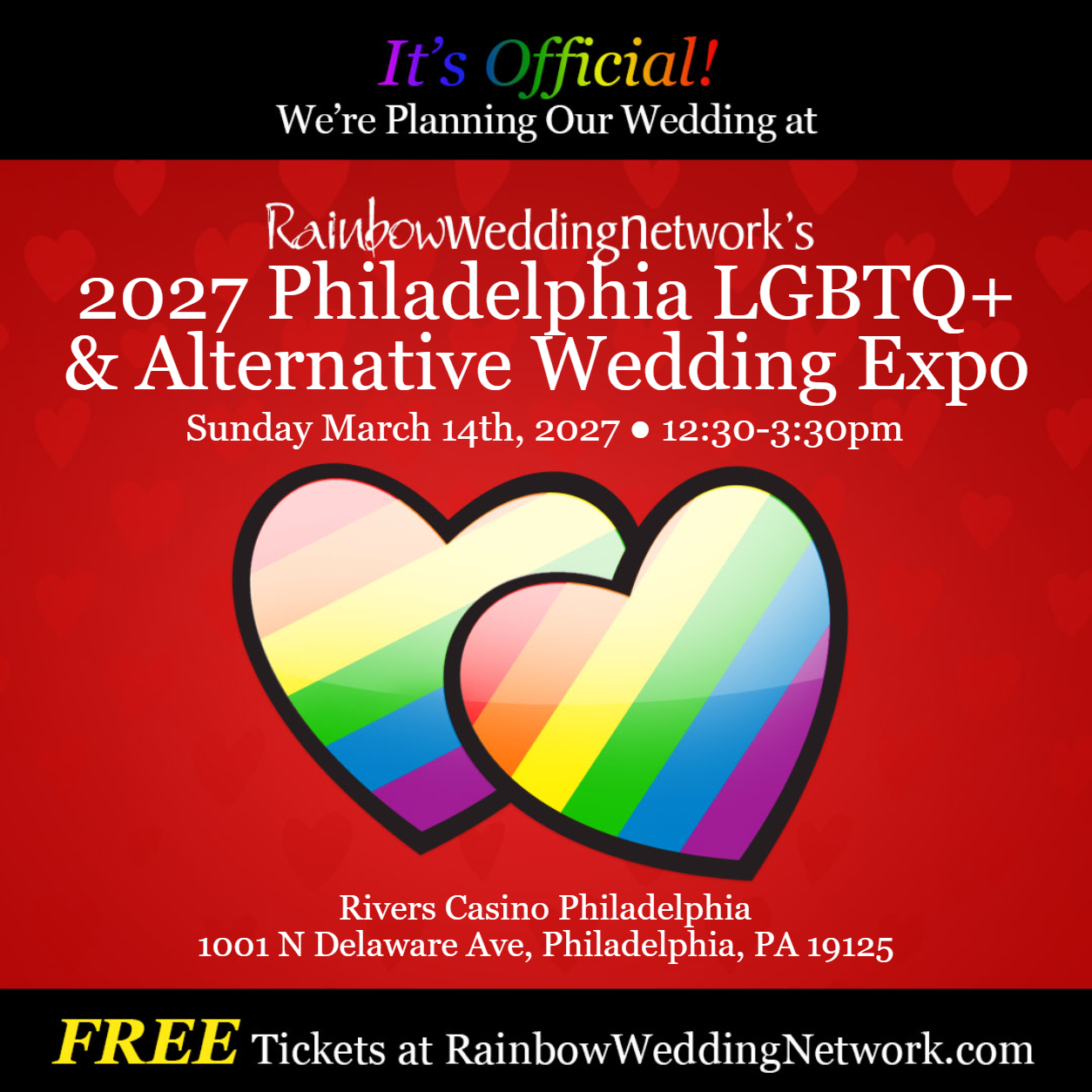 2027 Philadelphia LGBTQ+ & Alternative Wedding Expo banner