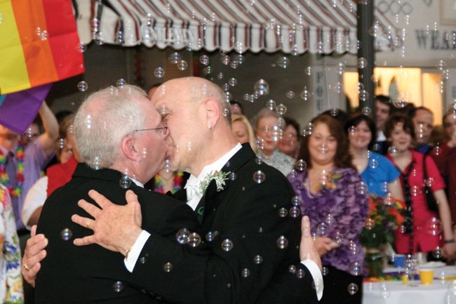 Dean Genth and Gary Swenson, Walking Hand and Hand