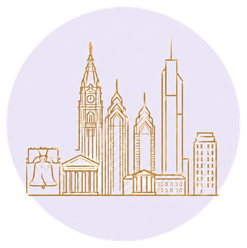 Philadelphia skyline illustration