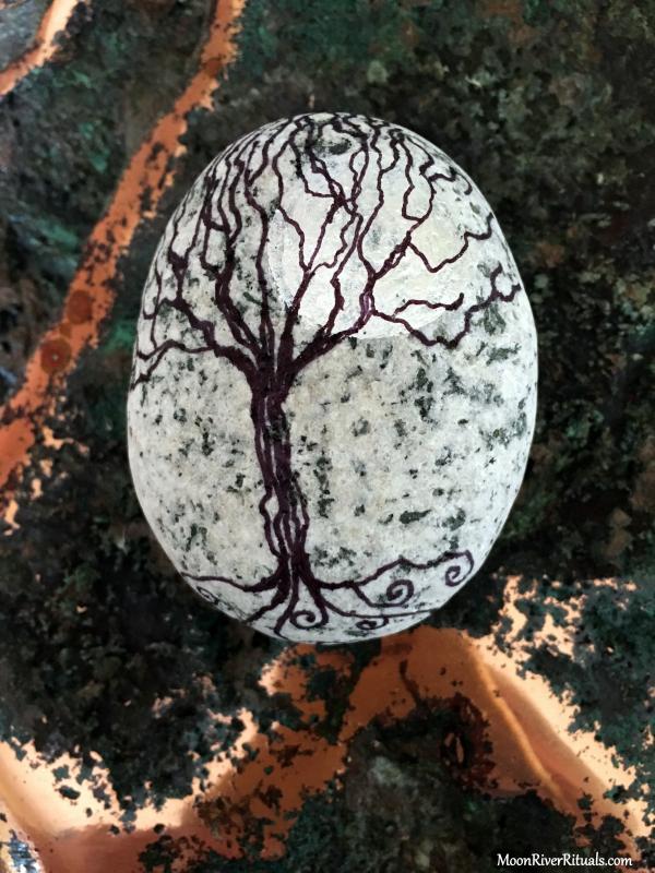 Tree of Life Oathing Stone for Winter Wedding