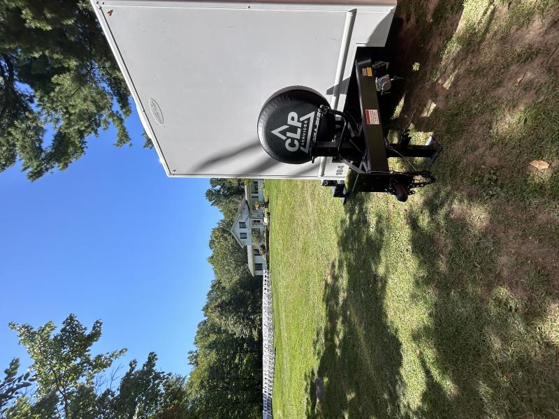 Restroom trailer is close enough for comfort, without being a plastic eyesore.
