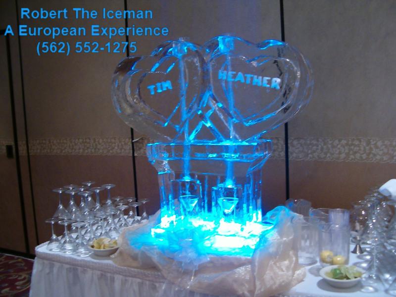 Two hearts interlocking used as a luge