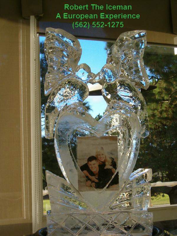 Hard with kissing doves and picture inlay in the heart
